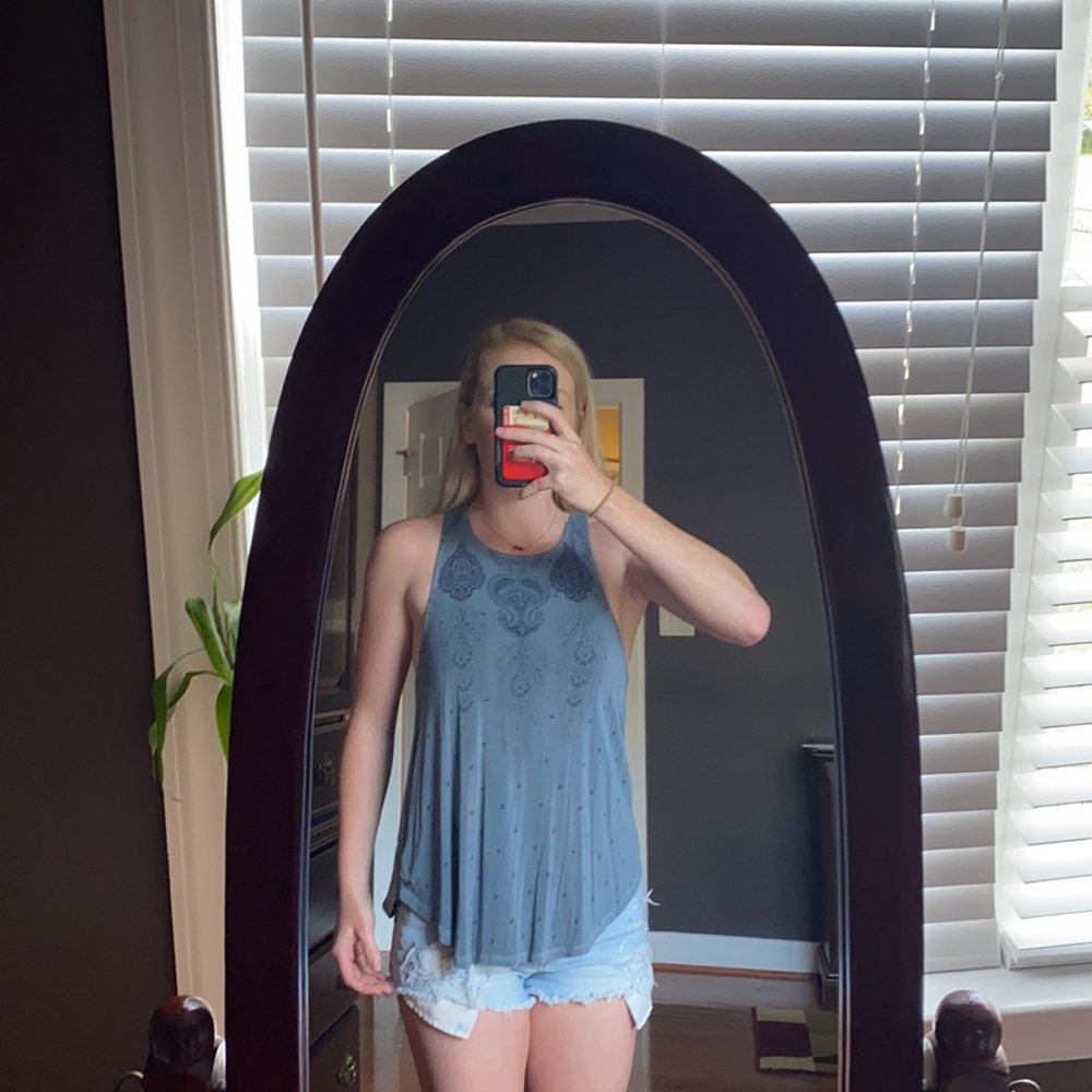 Gray “soft & sexy” paisley American Eagle tank top